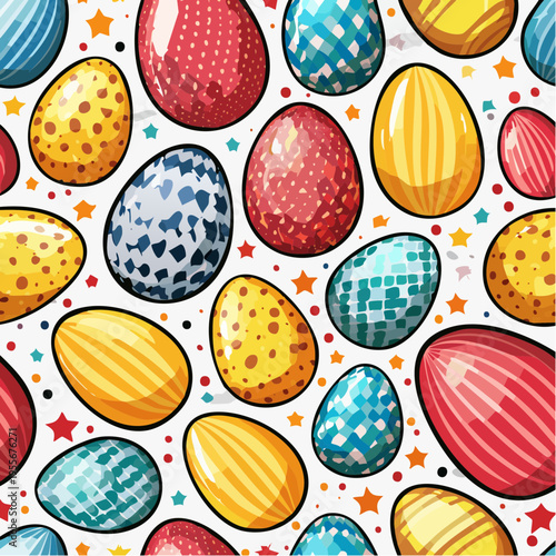 Modernes nahtloses Muster mit Ostereiern