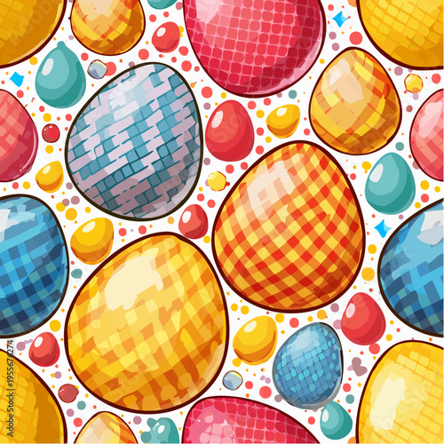 Modernes nahtloses Muster mit Ostereiern