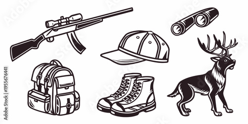 Hunting gear and accessories for outdoor activities