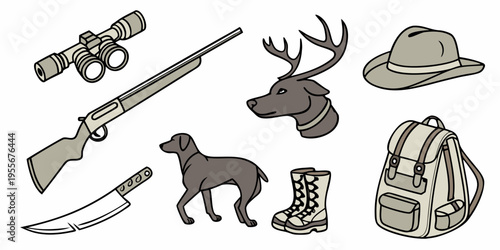 Hunting gear and accessories for outdoor activities