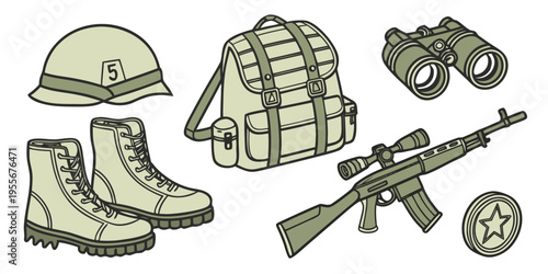 Military gear and equipment for soldiers