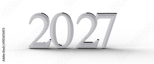 2027 year sign isolated on ...