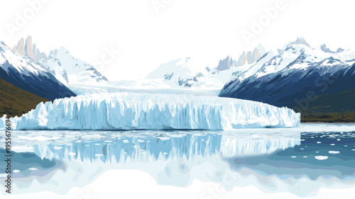 Glacier National Park. Glacier National Park hand drawn watercolor illustration