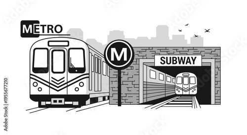 City Metro Subway Train Transportation.