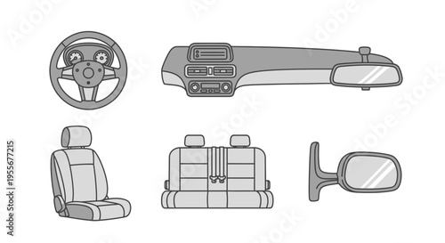 Car interior parts and components.
