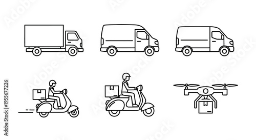 Delivery vehicles and drone logistics.