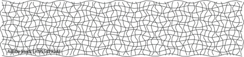 Black and white wavy grid pattern with abstract distortion effect. ideal for modern design projects.