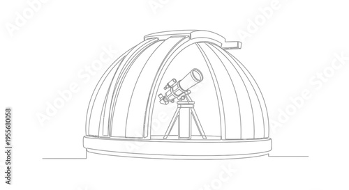 Observatory Dome with Telescope, Astronomical Research