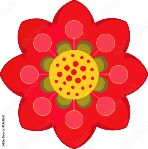 Exotic Rafflesia Vector Icon for Tropical Nature Design