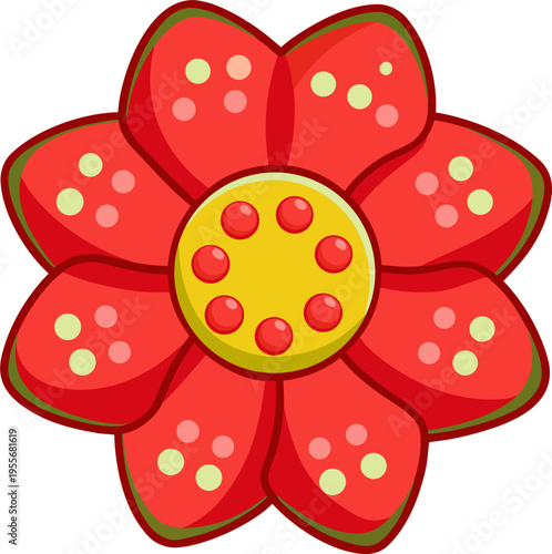 Exotic Rafflesia Vector Icon for Tropical Nature Design