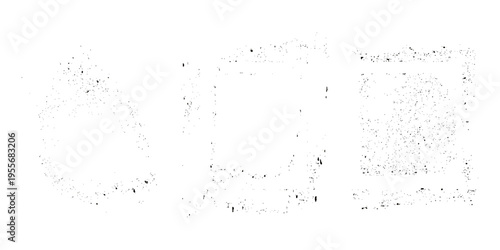 Grungy brush stroke texture set with black paint splashes. ink stains rough artistic background creative design.