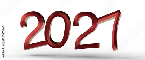 3D render of the year 2021 ...