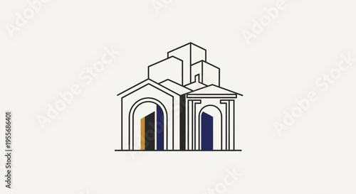 Building with Two Arched Entrances.