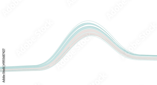 Flexible transparent plastic sheet waves.