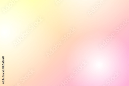 パステルグラデーションのシンプル背景素材やわらかい抽象カラーバックグラウンド　ピンク　黄色