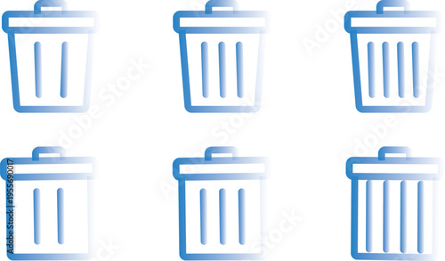 trash can icon vector. trash can symbol icon. Trash can icons vector illustration waste bin graphic design. Simple black trash can icon on white