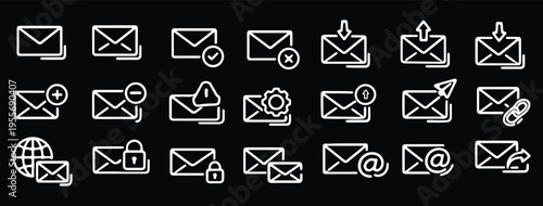 Mail icon set vector. email sign and symbol. E-mail icon. Envelope icon