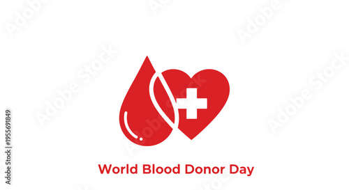 Blood Donation Medical Health Symbol Red.