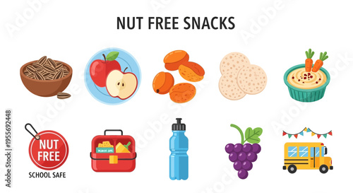Nut free school snacks and lunch.