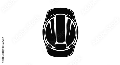 Industrial safety helmet top view vector illustration yellow hard hat for construction isolated on white