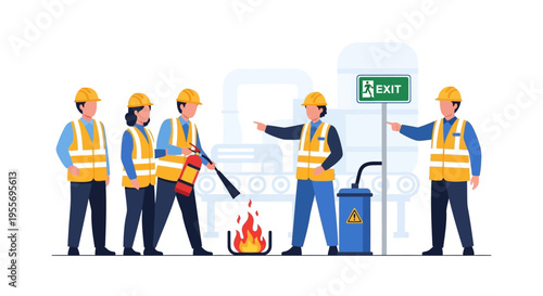 Industrial Workplace Safety Training: Fire Emergency Response & Evacuation Drill