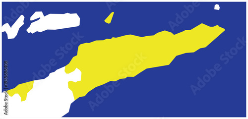 Outline Vector Map of Timor Leste for edible purposes