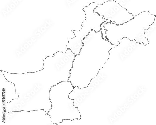 Map Of Pakistan outline map