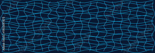 A dynamic abstract pattern with a distorted blue grid on a dark background, perfect for contemporary designs.