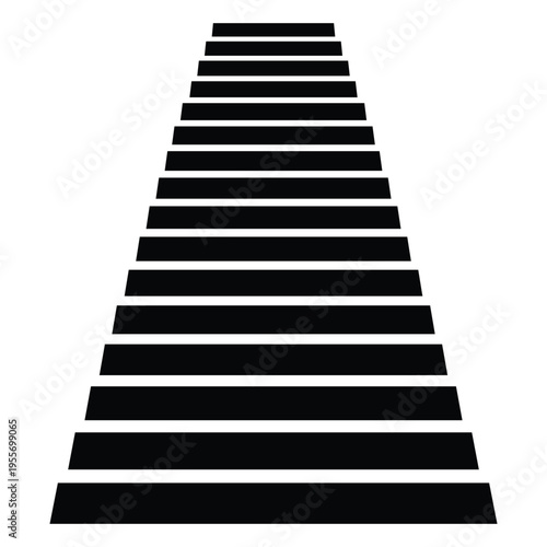 Stairs icon vector. Climb up stair sign. Includes moving stairs, escalator, stairway, upward, and more. Vector illustration.