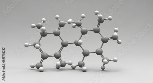 A highly detailed 3d rendering of a complex molecular structure with interconnected atoms