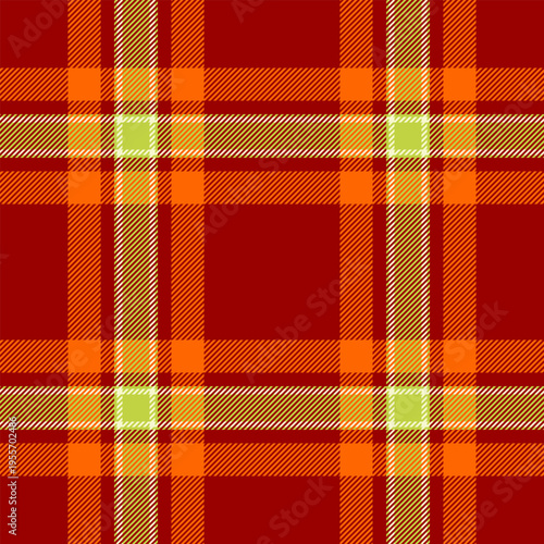 Selection textile plaid pattern, clan vector fabric check. Youth tartan texture background seamless in red and bright colors.