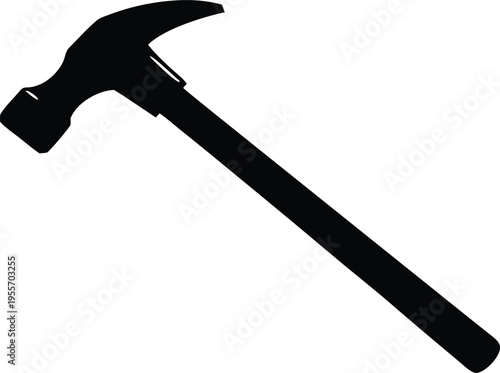 Hammer construction tool silhouette vector graphic icon