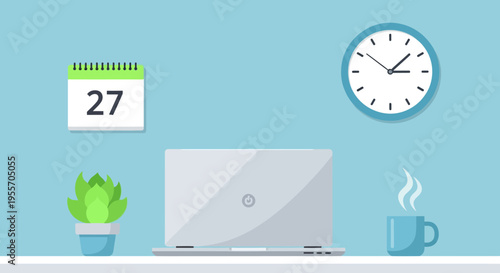 The Garden Office wooden planter box with green plants and growth lights illustration