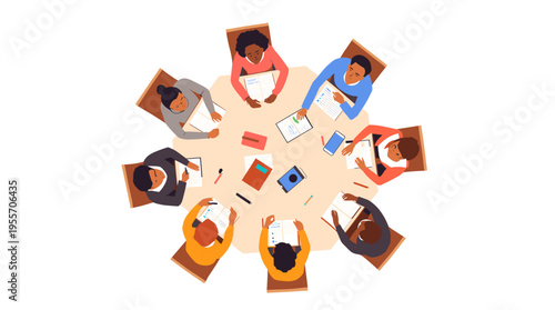 A cheerful woman is working on her laptop, embodying a positive and productive atmosphere. Ideal for illustrating remote work, digital lifestyle, or o