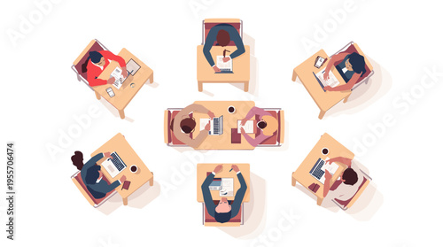 A woman works remotely on a laptop in a park. The scene conveys a sense of freedom and productivity, perfect for illustrating work-life balance and di