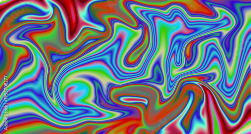 Vibrant abstract swirling multicolored lines and shapes forming psychedelic marbled texture with dynamic fluid motion and complexity