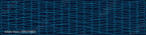 Blue distorted grid pattern on a dark backdrop, ideal for digital design and graphical projects.