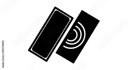 Vector illustration of nfc payment icon, contactless payment symbol, wireless communication technology