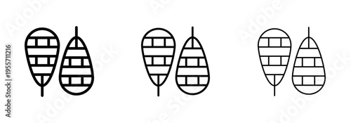 Snowshoes icon in flat style. Basic vector symbol illustration