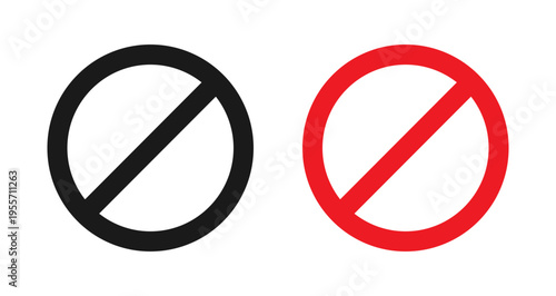Stop sign in flat style. Basic vector symbol illustration
