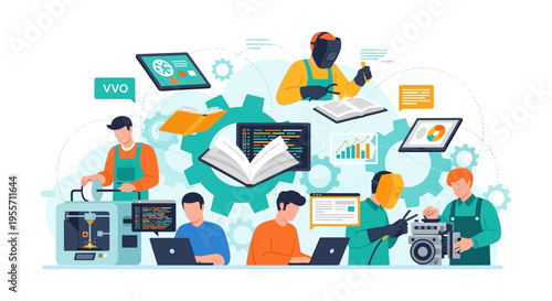 Vocational Training and Skilled Trades Education: Integration of Digital Technology, Learning, and Manufacturing Processes (Industry 4.0)