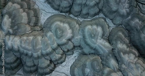 Natural Pattern View with Geological Landforms and Eroded Hills