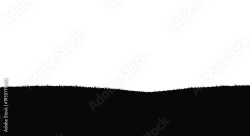 Dark horizon line with grassy foreground a striking silhouette