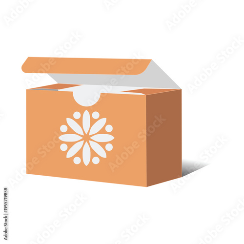 Display straight tuck end 3D box Template