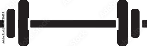 Vector black dumbbell icon