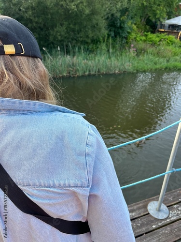 young woman on a boat