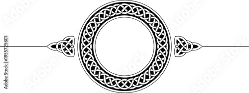 Black and white artistic illustration featuring a pencil sketch style with circular vintage ornamental frame elements and decorative patterns