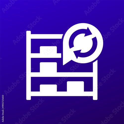 restock inventory icon, restocking, replenishing stock