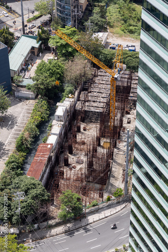 aerial view of construction