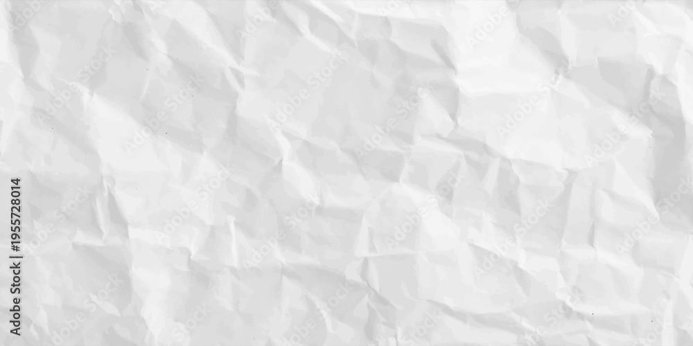 Fototapeta premium Abstract white crumpled and creased recycle paper texture background